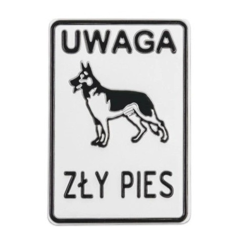 Tablica 14x20 "UWAGA ZŁY PIES" Metal
